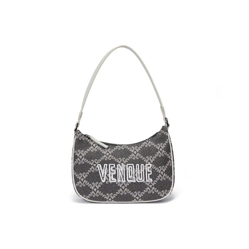 Venque Polyester Handbag, Shoulder Bag, Pochette, Shoulder Bag Small Size Women's Gray Base Monogram-0