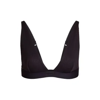 SKIMS COTTON RIB PLUNGE BRALETTE Bra Women's
