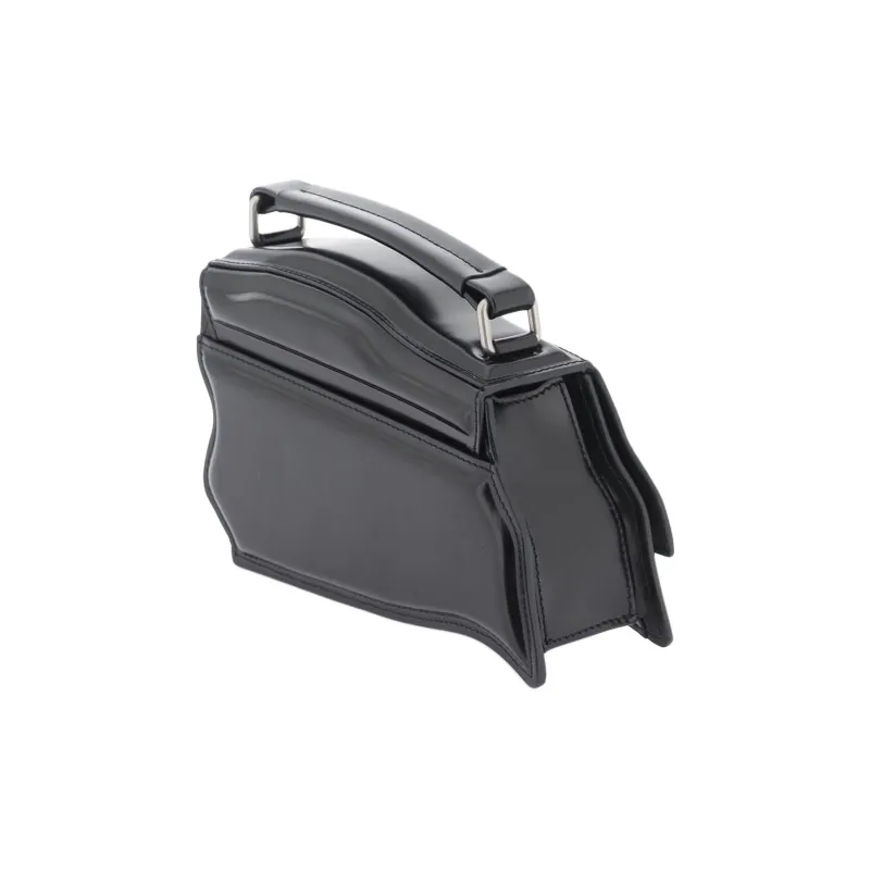 Acne Studios Cow Leather Crossbody Handbag, Shoulder Bag Mini Women's Black-2