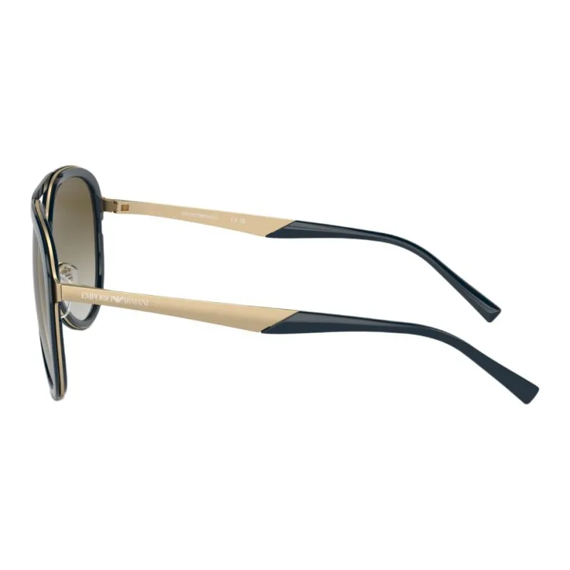 EMPORIO ARMANI Aviator Sunglasses Men's Dark Blue-2