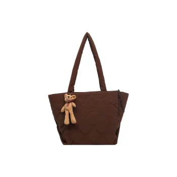 OUZIHUANG Canvas Tote Bag, Shopping Bag, Shoulder Bag Women's Coffee/Khaki/Ecru/Black