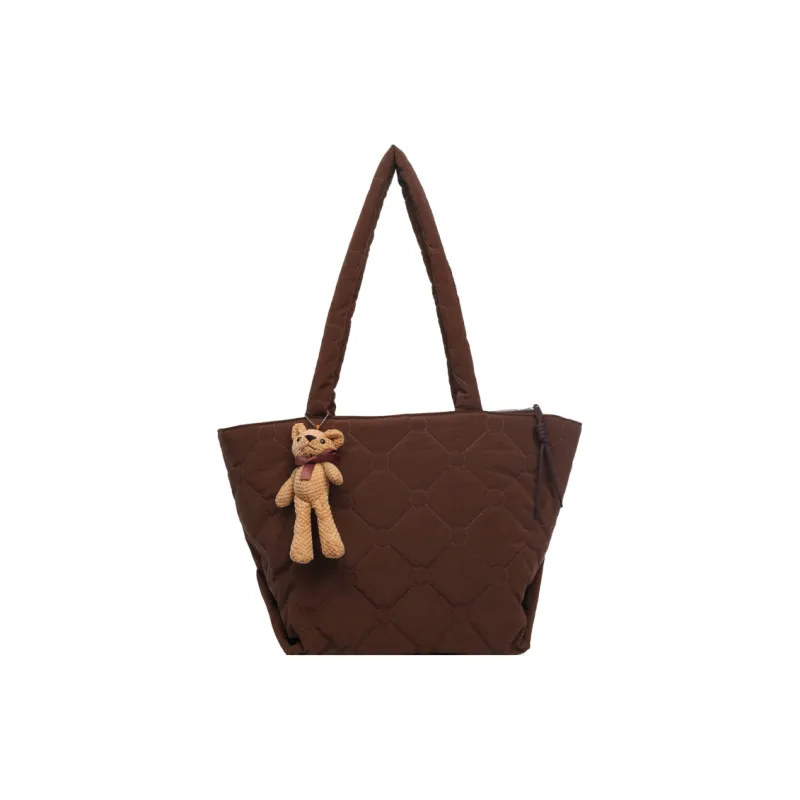 OUZIHUANG Canvas Tote Bag, Shopping Bag, Shoulder Bag Women's Coffee/Khaki/Ecru/Black-0