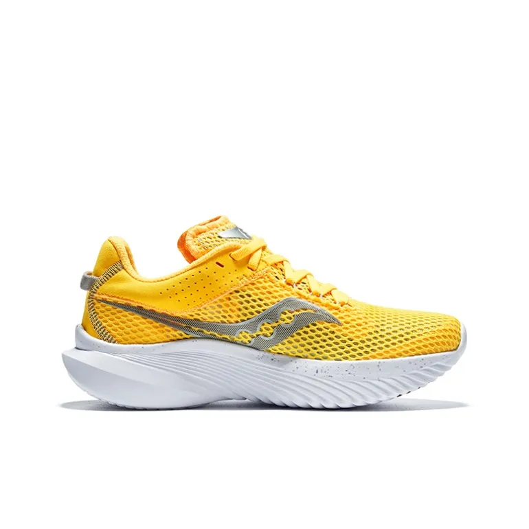 Saucony Kinvara 14 Essence Low Top Running Shoes Women's Yellow Silver-1