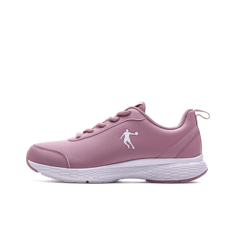 QIAODAN Slip Resistant Waterproof Low Top Running Shoes Women's Pink Purple-0