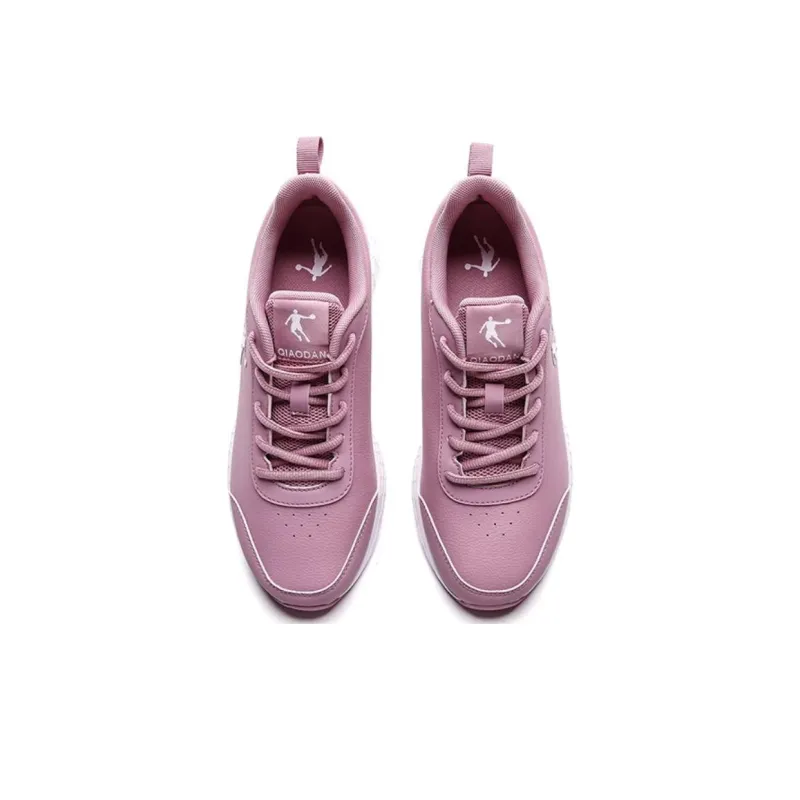 QIAODAN Slip Resistant Waterproof Low Top Running Shoes Women's Pink Purple-2