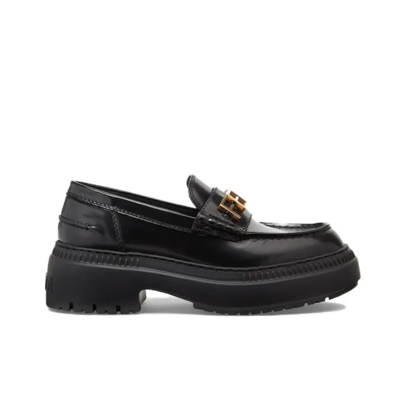 FENDI Logo-lettered Chunky-sole Loafers-1