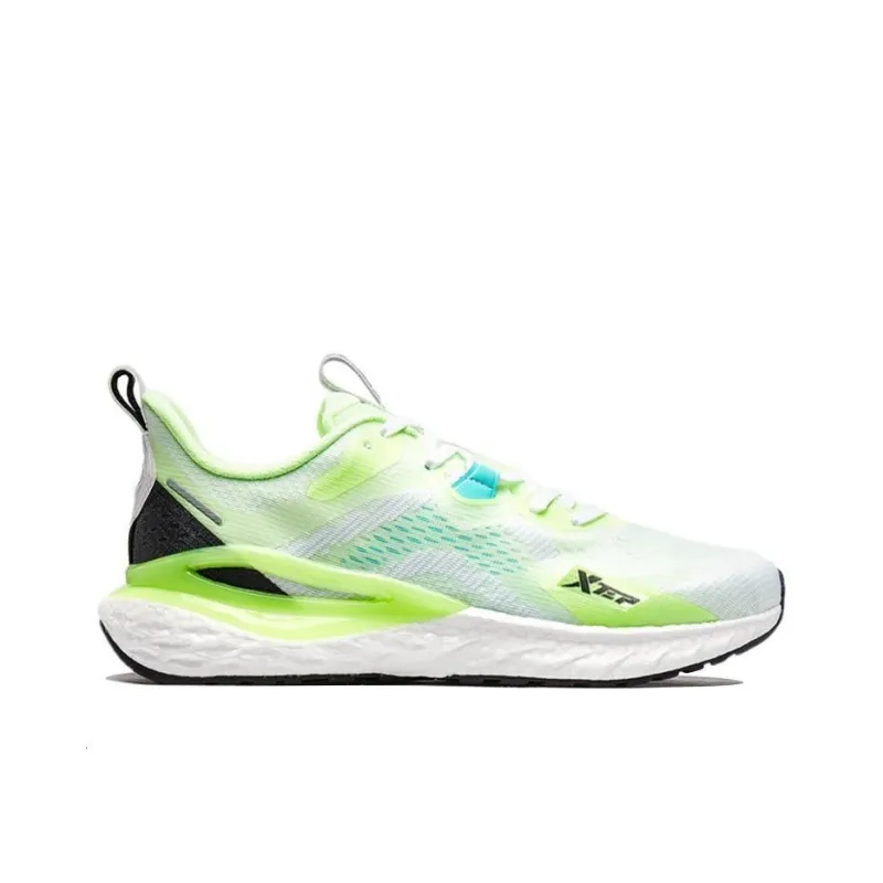 XTEP Cushioning Anti Slip And Wear Resistant Low Top Running Shoes Men's White Green-1