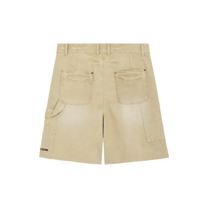 WE11DONE SS24 Denim Shorts Men's Beige-1