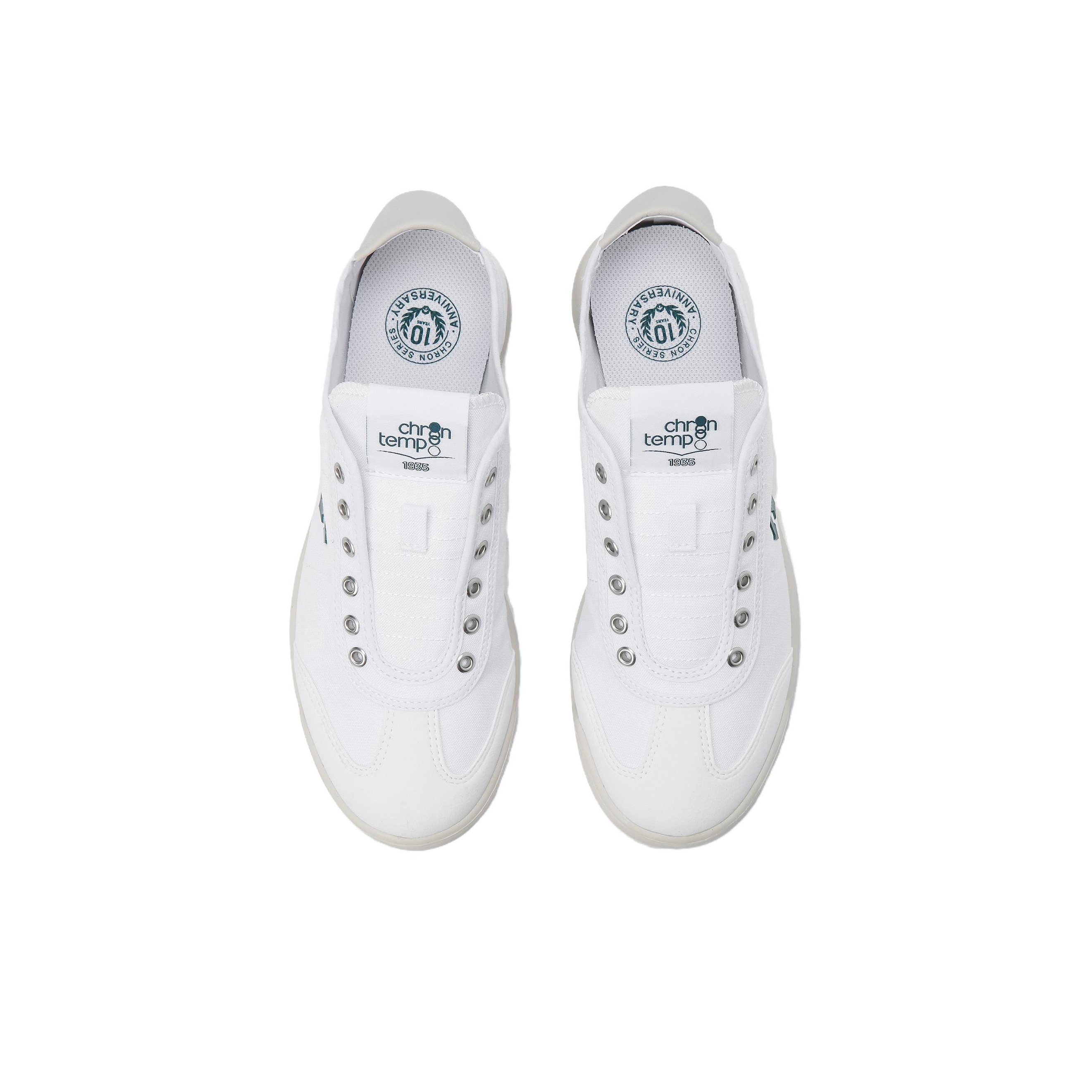 DESCENTE Casual Shoes Unisex Low-Top White/Green US M 6 - POIZON