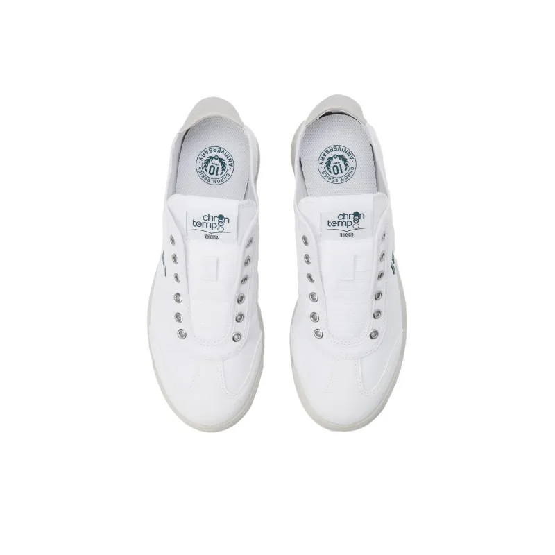 DESCENTE Crontempo Abrasion Resistant Breathable Low Top Casual Shoes Unisex White Green-3