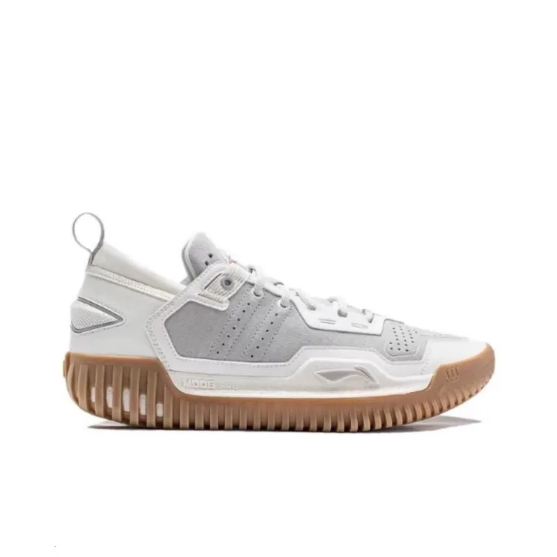 LiNing Anti 5 Low Cushioning Abrasion Resistant Lightweight Basketball Shoes Men's White-1