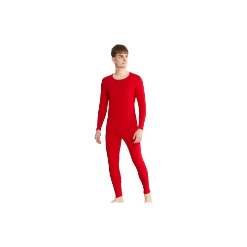 Red bean Men Thermal Sets