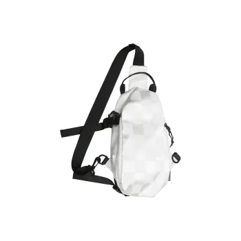 ALNI BITTON Nylon Shoulder Bag, Crossbody Bag, Sling Bag Men's Black/White