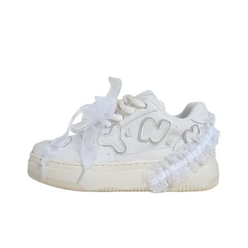 OYNN Young Baby Series Skateboard Shoes Women's Low Top Beige