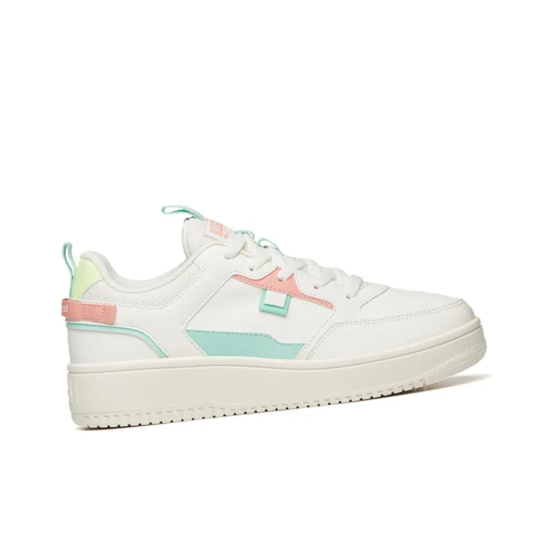 Anta Life Collection Low Top Skateboard Shoes Women's White Green Pink-3