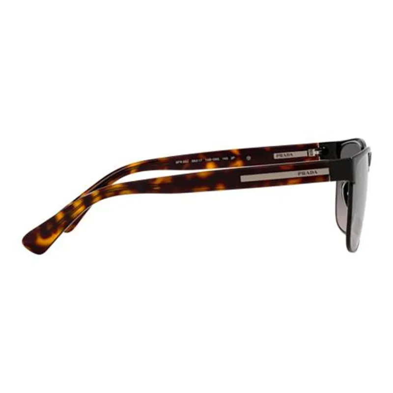 PRADA Metal Acetyl Rectangular Sunglasses Men's Tortoiseshell-3