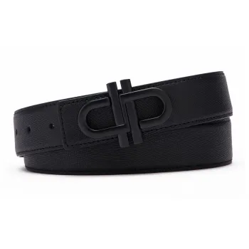 PEDRO Business Formal Cow Leather Leather Belts Men's Black Width  3.5cm