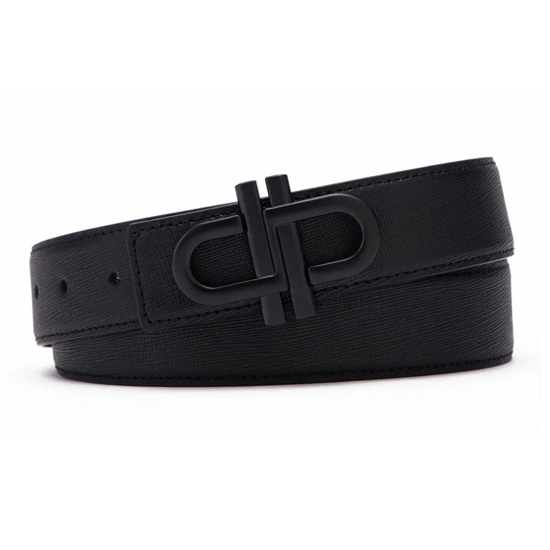 PEDRO Business Formal Cow Leather Leather Belts Men's Black Width  3.5cm-0