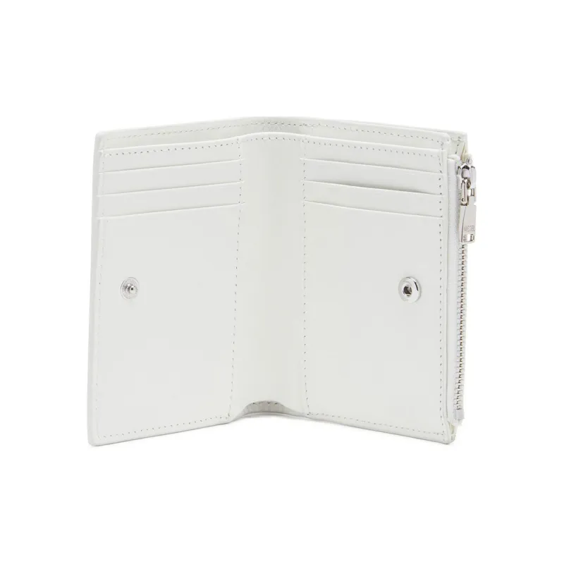 DIESEL Cow Leather Wallet Small Size Women's White-2