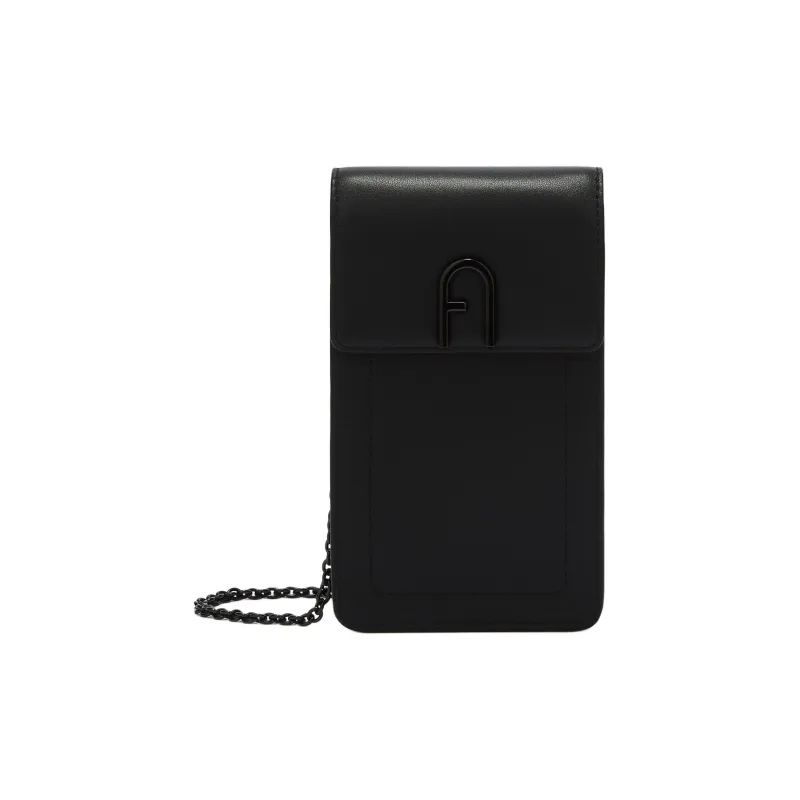 Furla Soft Nappa Leather Shoulder Bag, Crossbody Bag Mini Women's Black-0