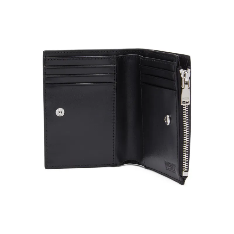 DIESEL Cow Leather Wallet Small Size Women's Black-2