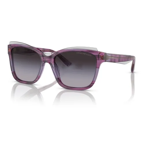 EMPORIO ARMANI Acetyl Rectangular Sunglasses Unisex Purple