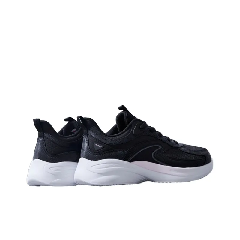QIAODAN Slip Resistant Rebound Low Top Running Shoes Women's Black-3