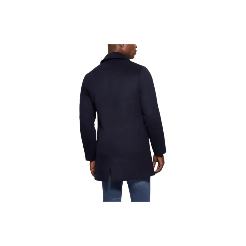 GUESS Wool-Blend Coat Coats Men's Dark Blue-1
