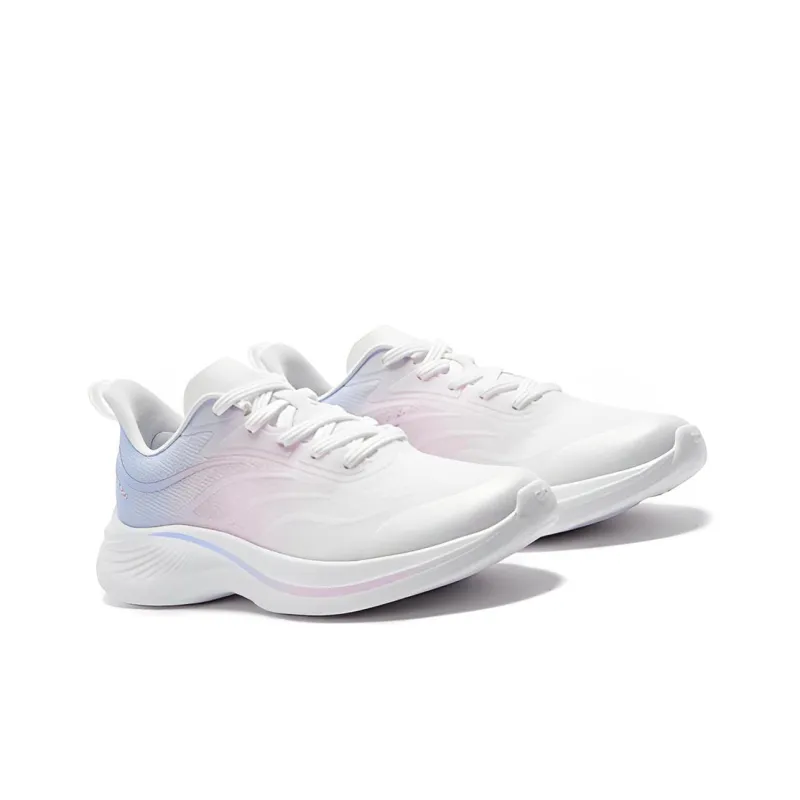 QIAODAN Light Speed 3.0 Anti-Slip And Wear-Resistant Breathable Low-Top Running Shoes Women's Jordan White Union Blue-3