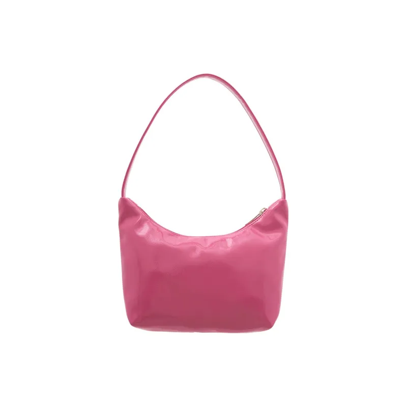 Emis Polyurethane Hobo Bag, One Shoulder Handbag Regular Women's Magenta-2