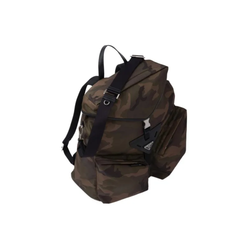 PRADA Re-Nylon Recycled Polyamide Backpack Men's Dark Brown-1