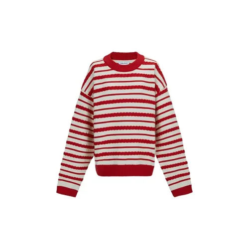 URBAN REVIVO Sweaters Women's Red Stripes