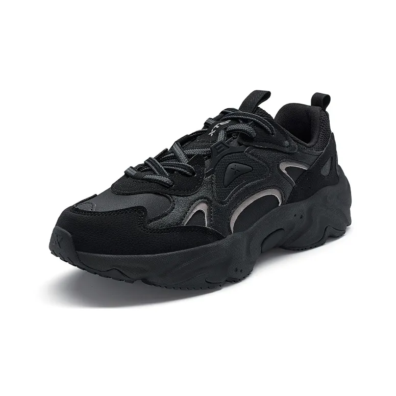 XTEP New Year Collection Slip Resistant Low Top Casual Shoes Men's Black-2