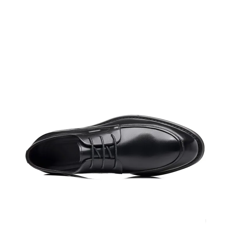 GZZ Dress Shoes Men Low Top Black-1