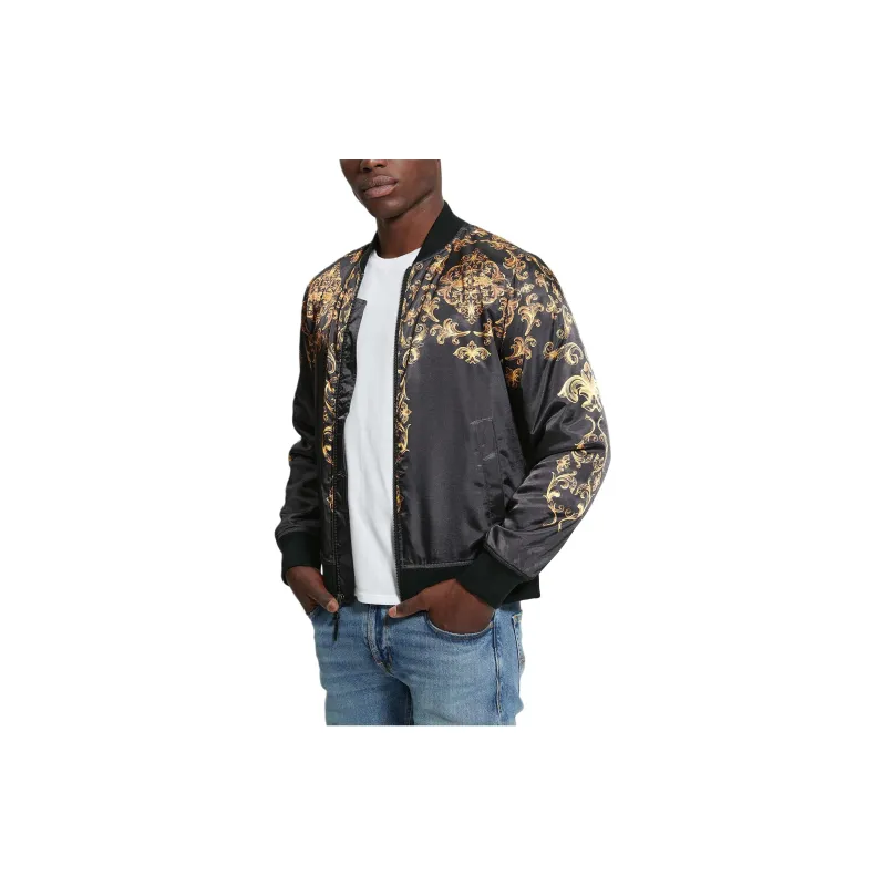 GUESS Irvine Royal Flight Jacket Jackets Coats Men's Black-1