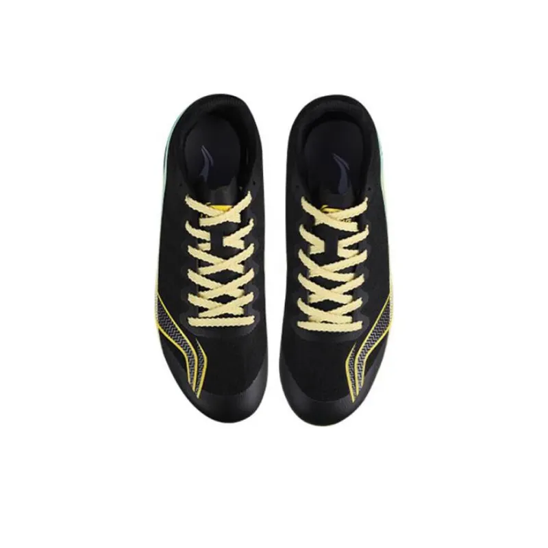 LiNing Cushioning Wear Resistant Low Top Running Shoes Unisex Black Yellow-3