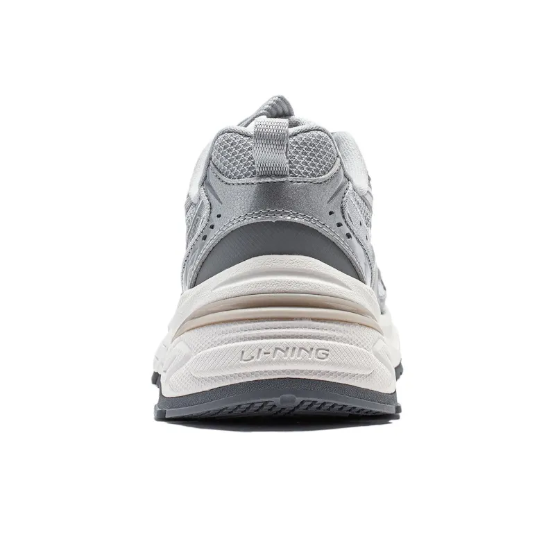 LiNing Aurora 2K V2 Cushioning Anti Slip And Wear Resistant Support Low Top Casual Shoes Women's Silver White-5