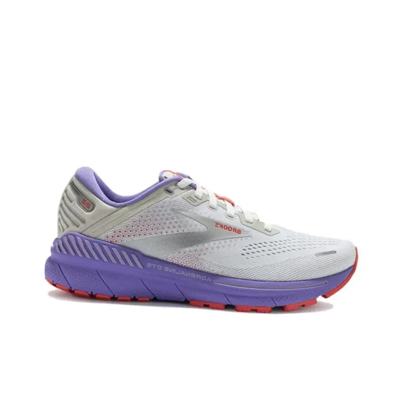Brooks Adrenaline GTS Slip Resistant Low Top Casual Running Shoes Women's Gray Purple-1