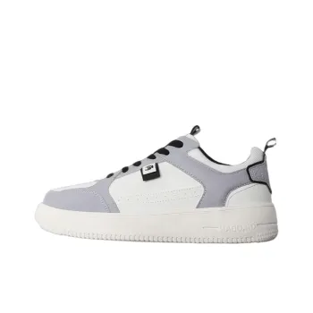 QIAODAN Coverage Slip Resistant Water Resistant Low Top Skateboard Shoes Men's White Gray