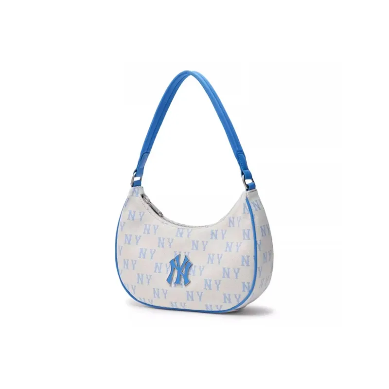 MLB Polyester Shoulder Bag Handbag Regular Unisex White & Blue-1