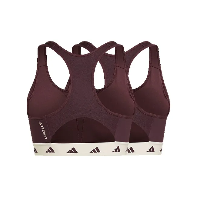 Adidas Powerreact Training Techfit Sports Underwear Women's 2 Pack Coffee-1