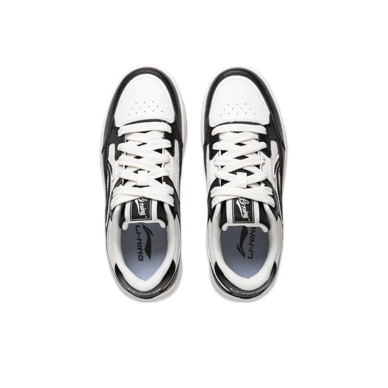LiNing Tianji Slip Resistant, Abrasion Resistant, Lightweight, Breathable Low Top Skateboard Shoes Women's White Black-3