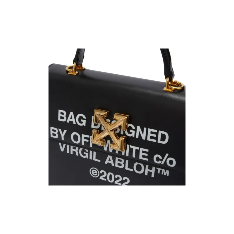 OFF WHITE Calfskin Shoulder Bag, Crossbody Bag, Handbag Women's Black-4