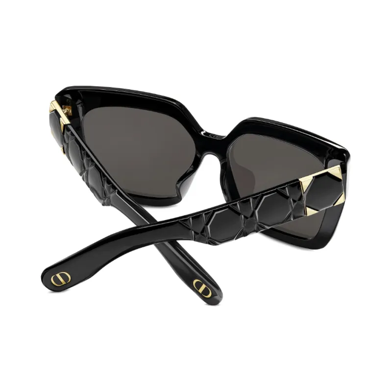 DIOR Acetate Square Sunglasses Unisex Black-3