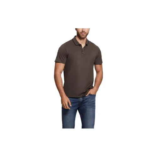 GUESS Polo Shirts Men Brown