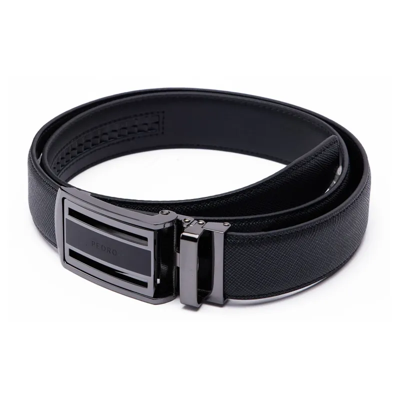 PEDRO Automatic Buckle Cow Leather Leather Belts Men's Black-2