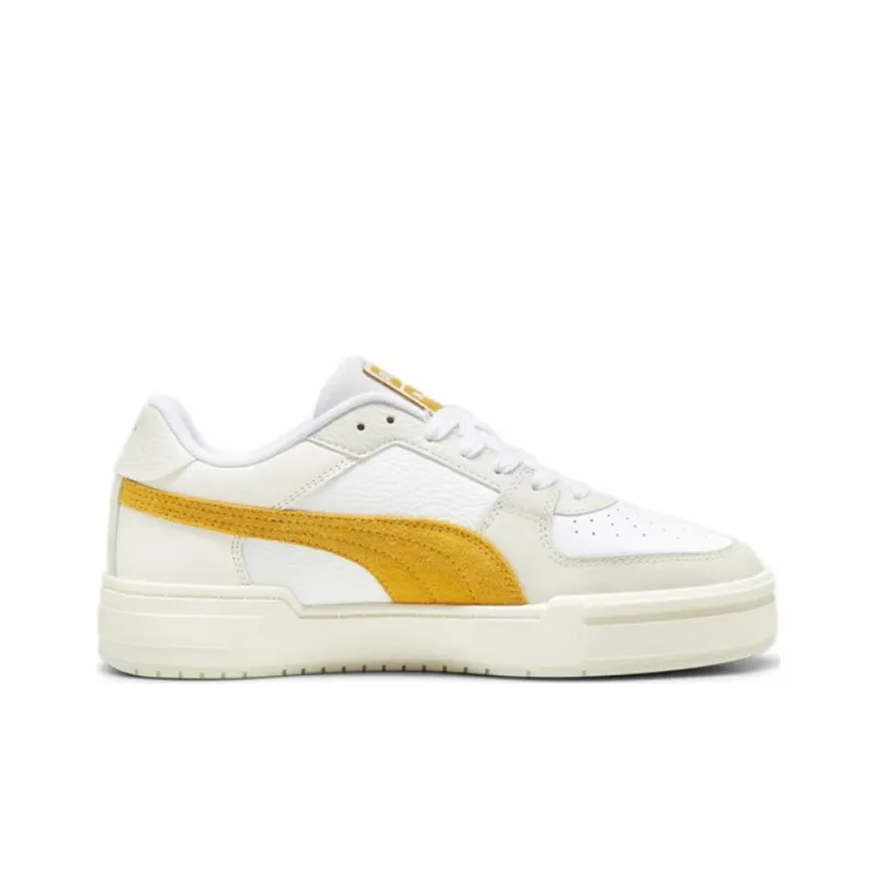 PUMA Ca Pro Anti-Slip Wear-Resistant Low-Top Skateboard Shoes Unisex White Yellow-1