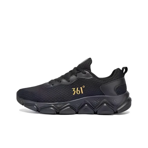361° Non slip Lightweight Low Top Running Shoes Men's Black