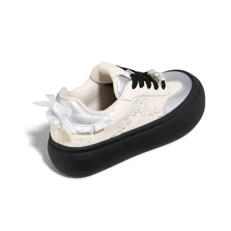 TTKJ Height Increasing Abrasion Resistant Low Top Skateboard Shoes Women's-4