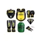 Face Masks Thickened Protective Gear Black Yellow 8-Piece Set B